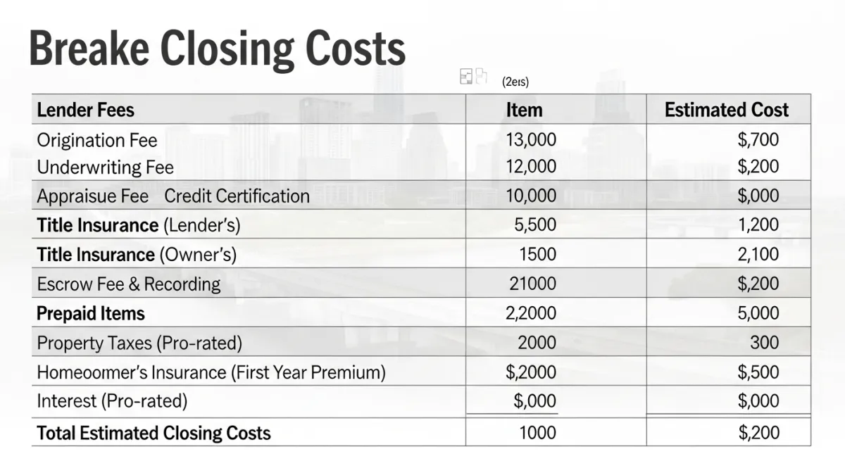 What Closing Costs Actually Look Like on an Austin Home Purchase Right Now