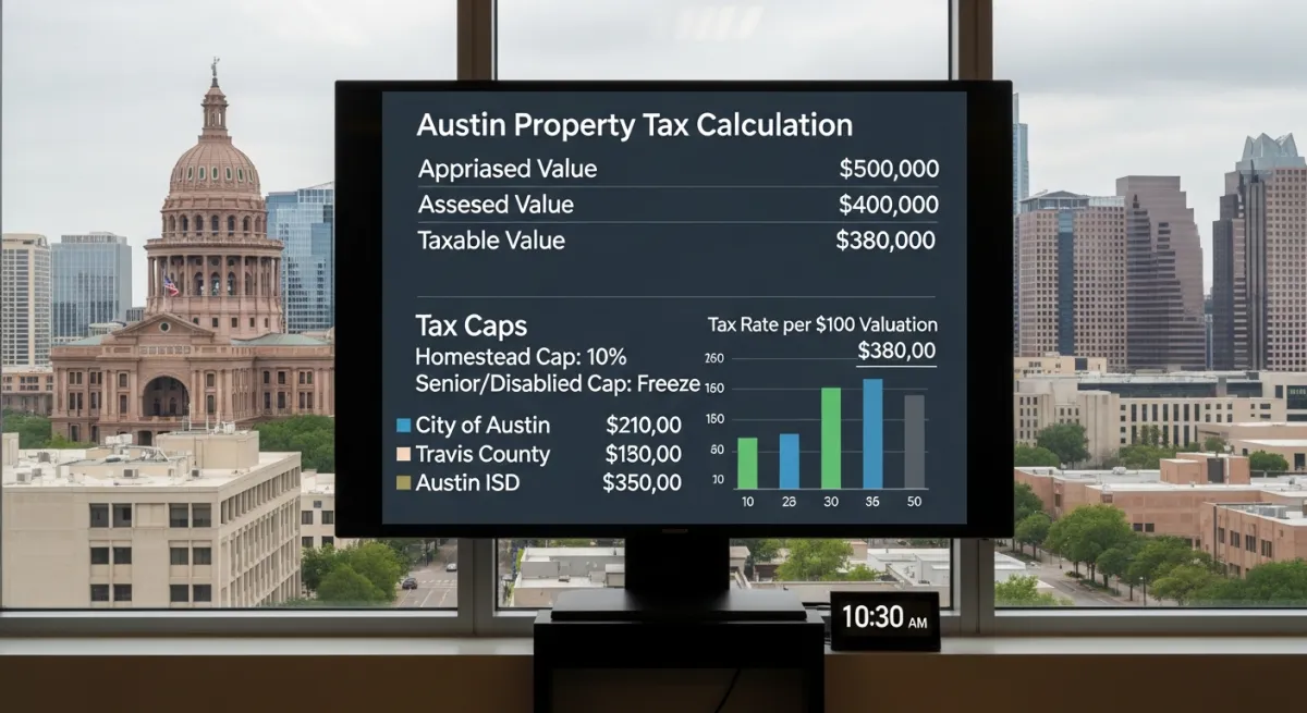How Austin's Three Property Tax Caps Work and What Each One Actually Does to Your Bill